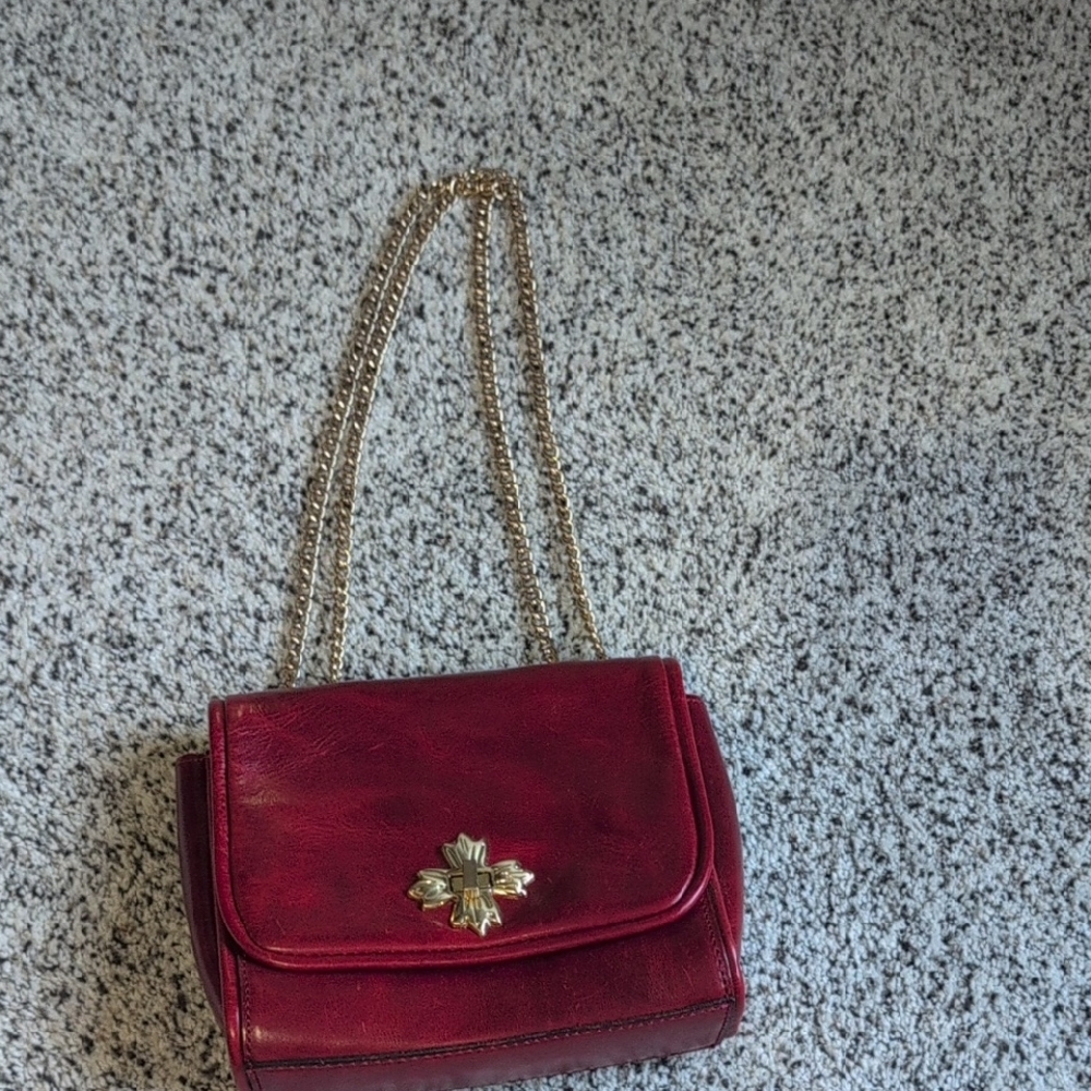 Patrisha Nash Red Leather Shoulder/Crossbody Purse